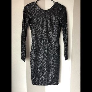 Black sequin dress